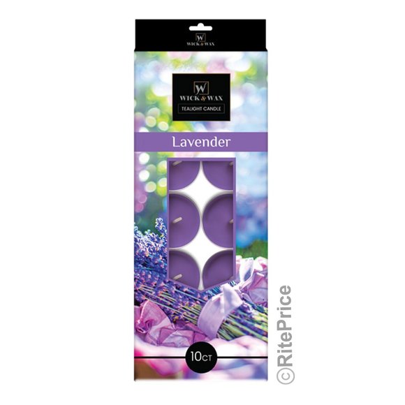 10 PCS Lavender Tealight Candles Highly Scented w/ Essential & Natural Oil - Picture 3 of 4
